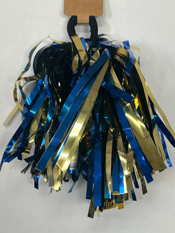 Blue & Gold Hair/Wrist Pom Pom