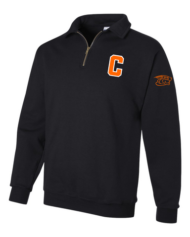 Jerzees 1/4 Zip Fleece Pullover - Black (embroidery)