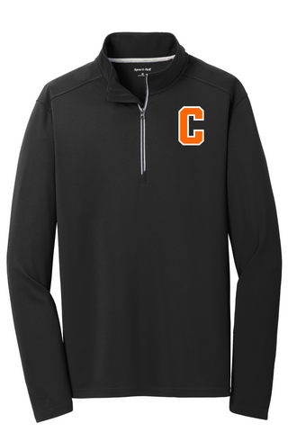 Sport-Tek Textured 1/4 Zip Pullover - Black (embroidery)